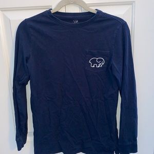 dark blue ivory ella long sleeve top